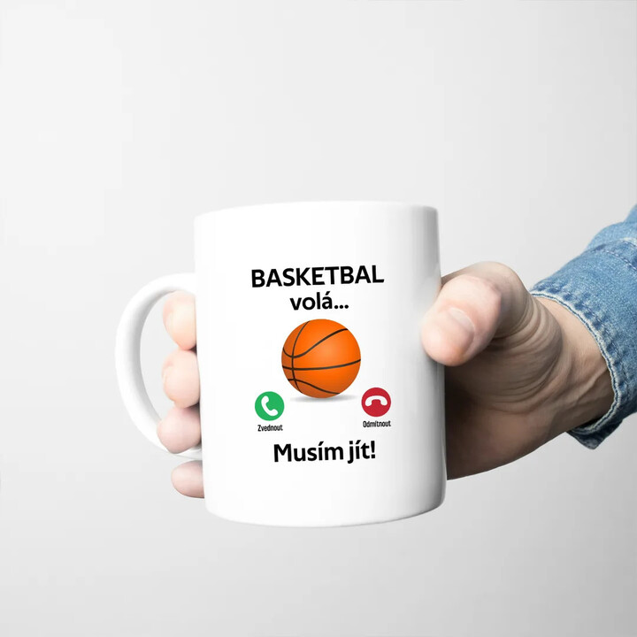 Volejbal volá, musím jít - hrnek s potiskem
