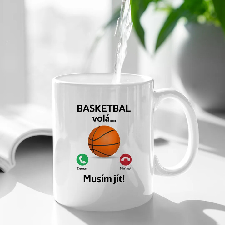 Volejbal volá, musím jít - hrnek s potiskem