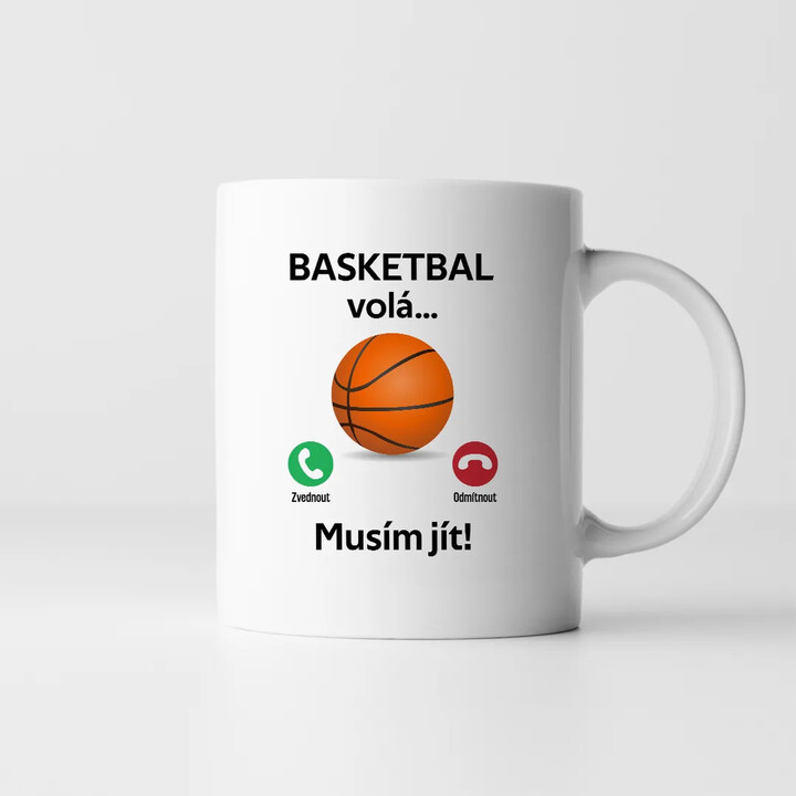 Volejbal volá, musím jít - hrnek s potiskem