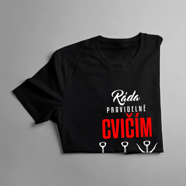 Ráda pravidelně cvičím - dámské tričko s potiskem