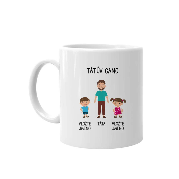 Tátův Gang - hrnek s potiskem