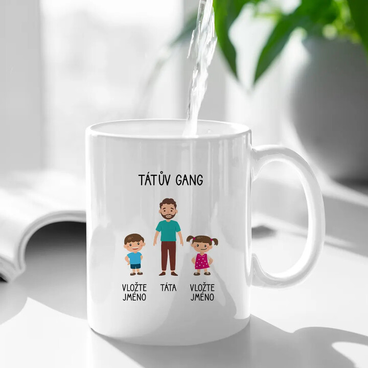Tátův Gang - hrnek s potiskem