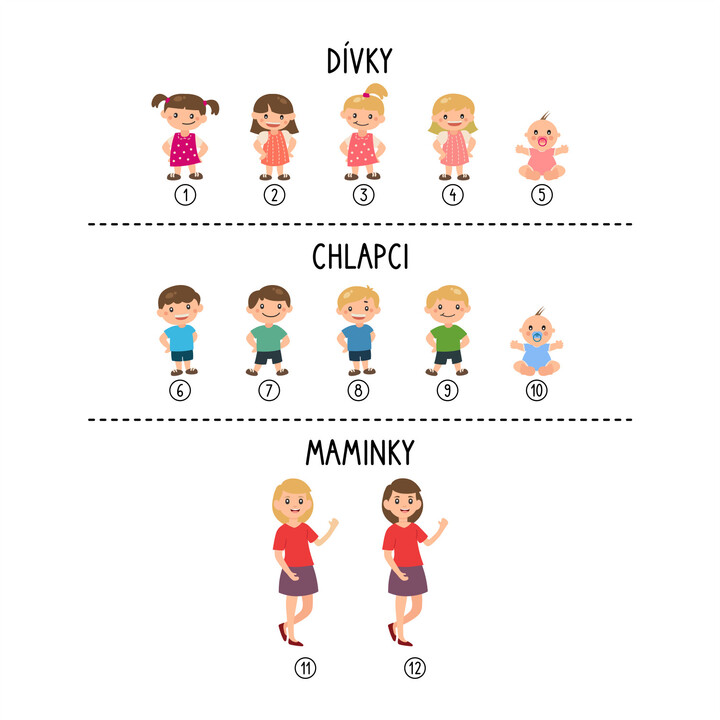 Mámin Gang - polštář s potiskem - personalizovaný produkt