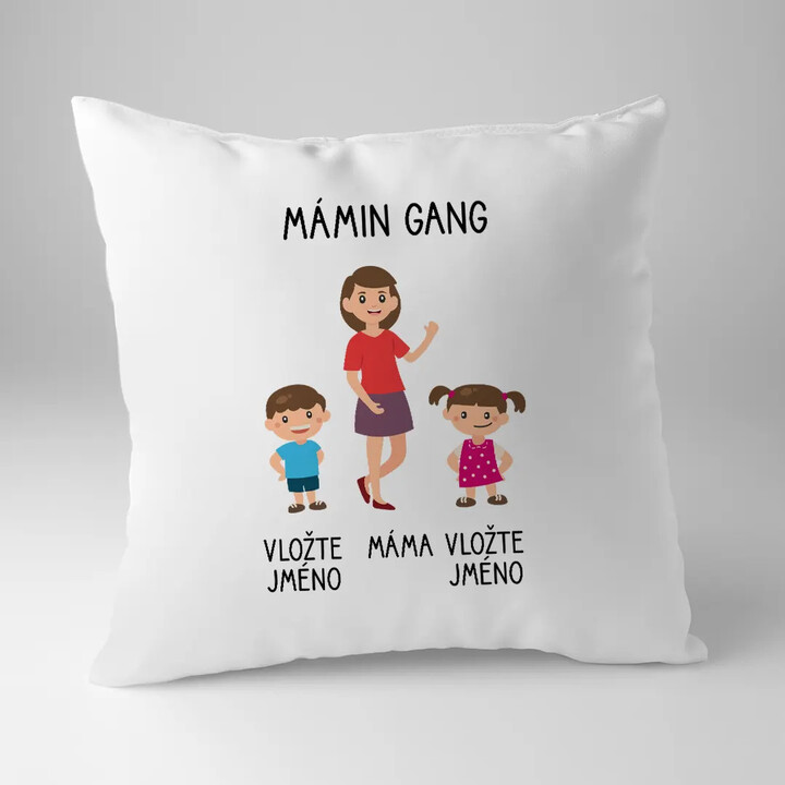 Mámin Gang - polštář s potiskem - personalizovaný produkt