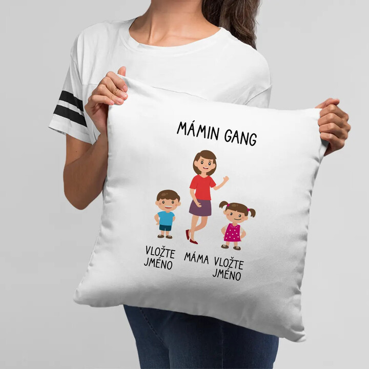 Mámin Gang - polštář s potiskem - personalizovaný produkt