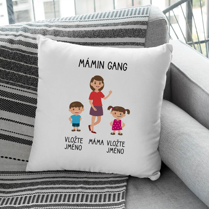 Mámin Gang - polštář s potiskem - personalizovaný produkt