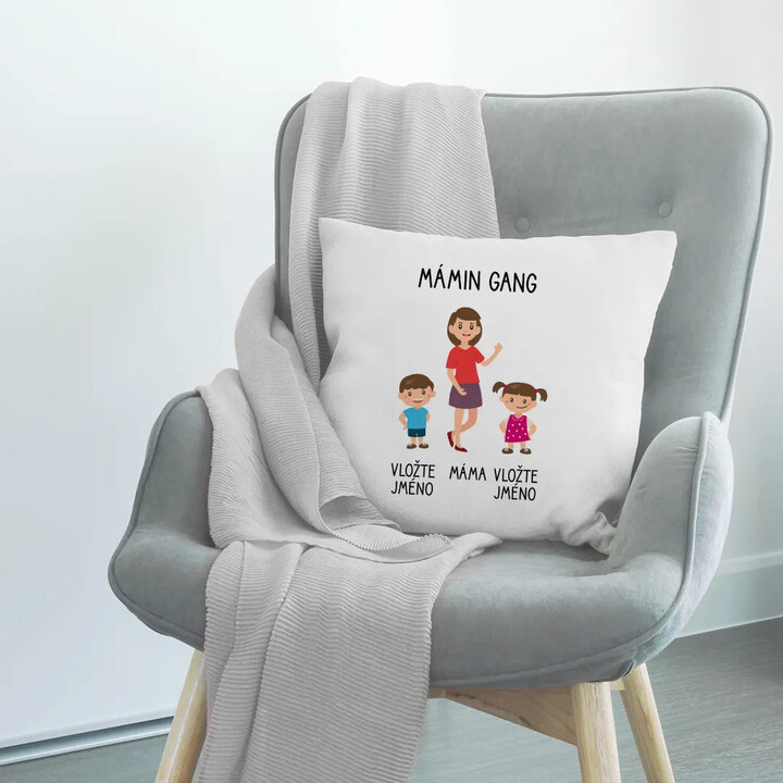 Mámin Gang - polštář s potiskem - personalizovaný produkt