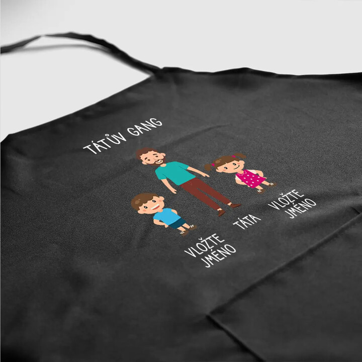 Tátův Gang - zástěra - personalizovaný produkt