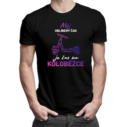 Můj oblíbený čas je čas na koloběžce - pánské tričko s potiskem