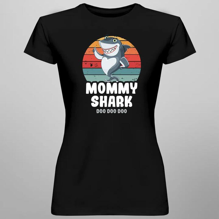 Mommy shark (doo doo doo) - dámské tričko s potiskem