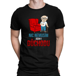 Důchodce je jako holub, sere na všechno - pánské tričko s potiskem