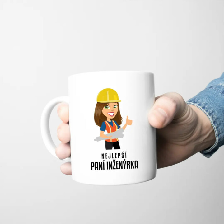 Nejlepší paní inženýrka - hrnek s potiskem