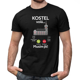 Kostel volá, musím jít - pánské tričko s potiskem