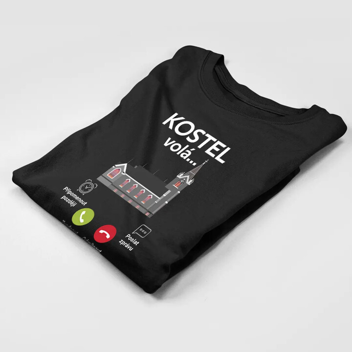 Kostel volá, musím jít - pánské tričko s potiskem