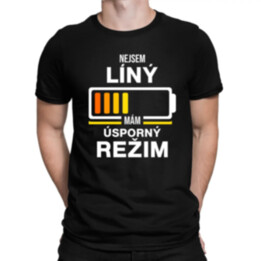 Nejsem líný - mám úsporný režim - pánské tričko s potiskem