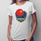 Stolní tenis - legenda (jméno) - dámské tričko s potiskem - personalizovaný produkt