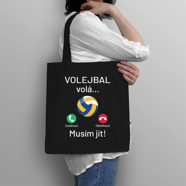Volejbal volá, musím jít - taška s potiskem