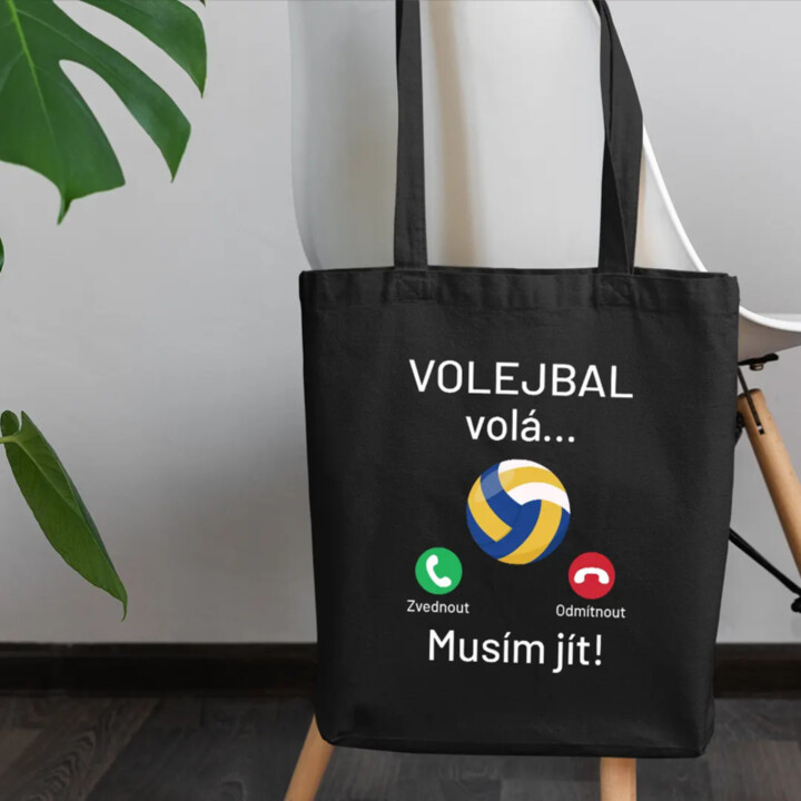 Volejbal volá, musím jít - taška s potiskem