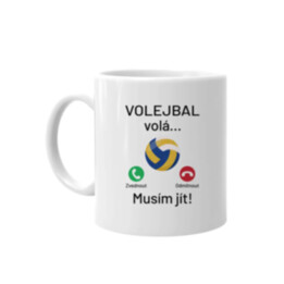 Volejbal volá, musím jít - hrnek s potiskem