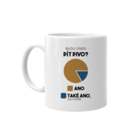 Budu dnes pít pivo? - hrnek s potiskem