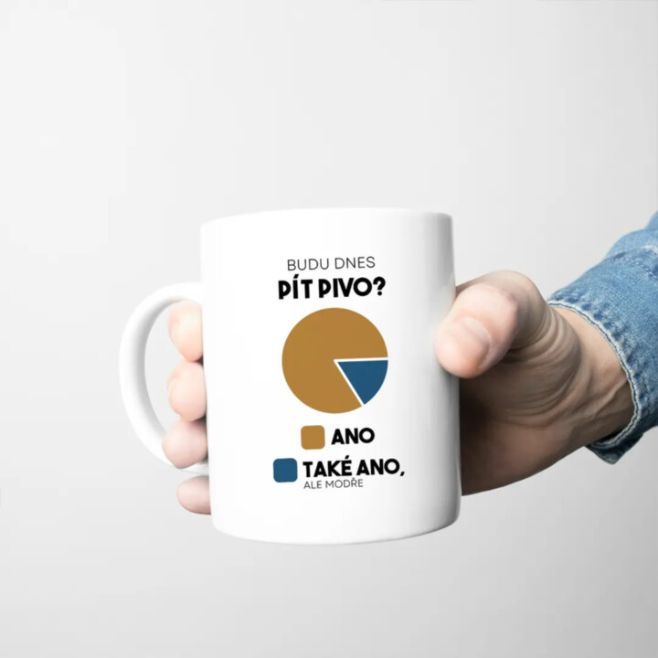 Budu dnes pít pivo? - hrnek s potiskem
