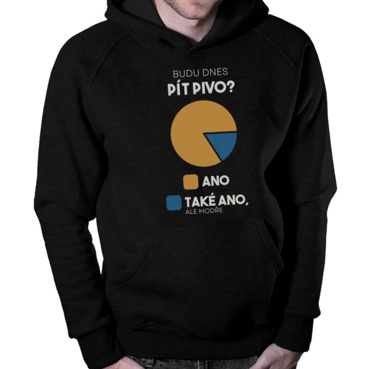 Budu dnes pít pivo? - pánská mikina s potiskem