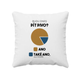 Budu dnes pít pivo? - polštář s potiskem