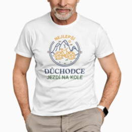 Nejlepší důchodce jezdí na kole - pánské tričko s potiskem