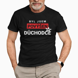 Byl jsem povýšen na důchodce - pánské tričko s potiskem