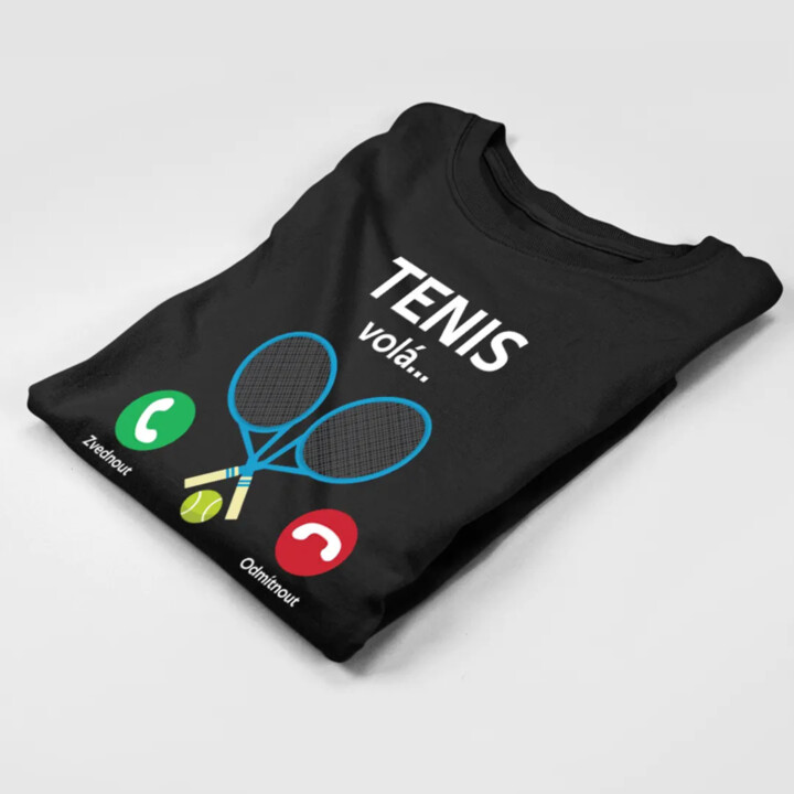 Tenis volá, musím jít - pánské tričko s potiskem