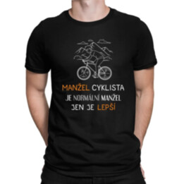 Manžel cyklista je normální manžel, jen je lepší - pánské tričko s potiskem