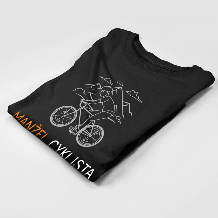 Manžel cyklista je normální manžel, jen je lepší - pánské tričko s potiskem