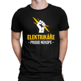 Elektrikáře proud nekope - pánské tričko s potiskem