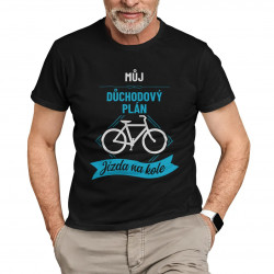 Můj důchodový plán: jízda na kole - pánské tričko s potiskem