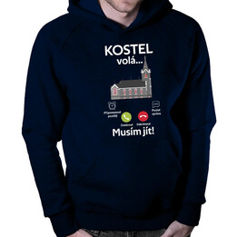 Kostel volá, musím jít - pánská mikina s potiskem