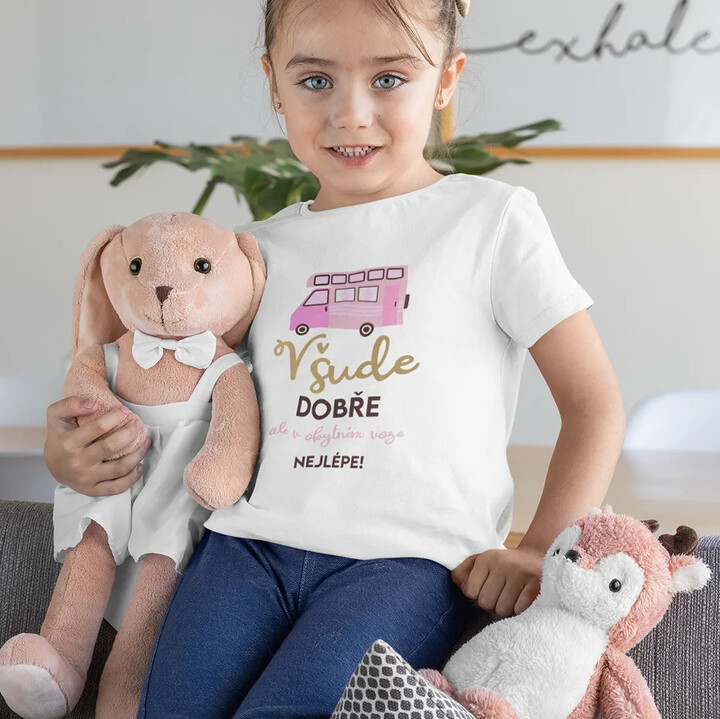 Všude dobře, ale v obytném voze nejlépe! - dětské tričko s potiskem