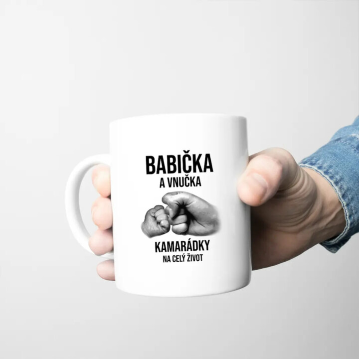 Babička a vnučka - kamarádky na celý život  - hrnek s potiskem