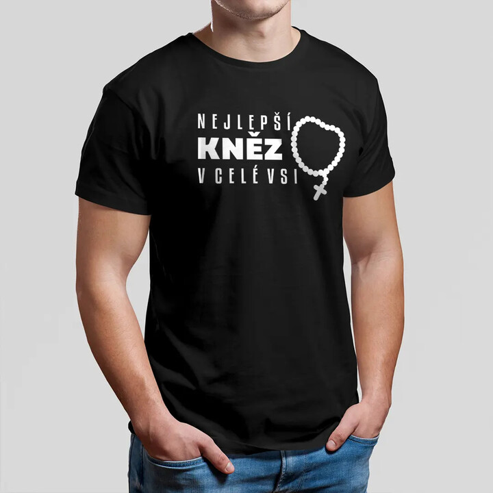 Nejlepší kněz v celé vsi - pánské tričko s potiskem