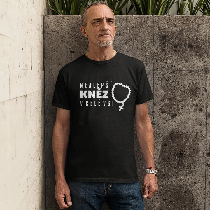 Nejlepší kněz v celé vsi - pánské tričko s potiskem
