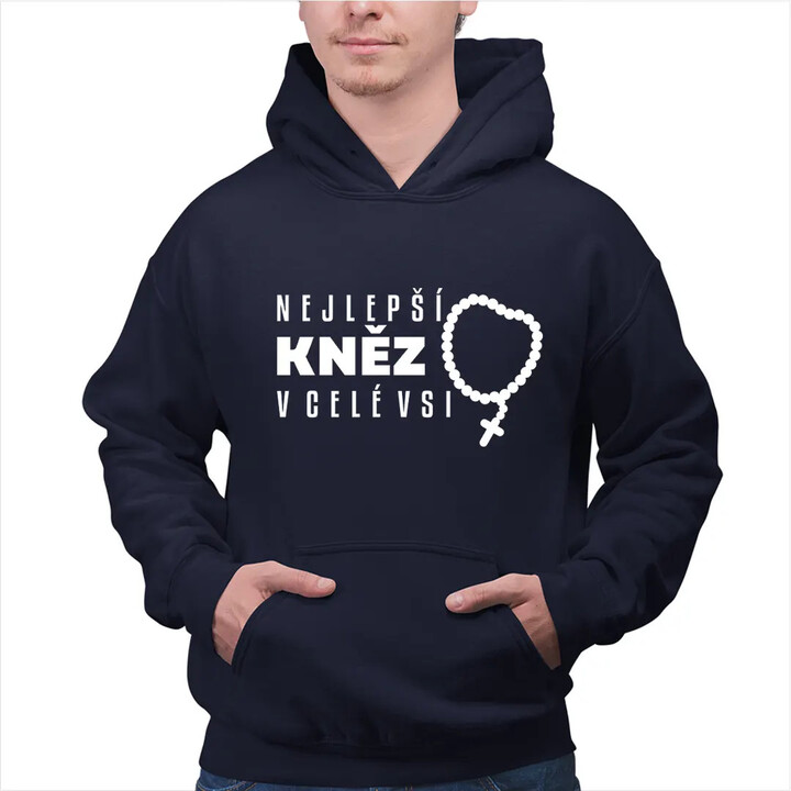 Nejlepší kněz v celé vsi - pánská mikina s potiskem