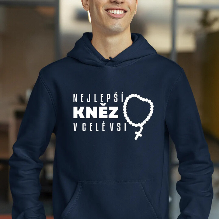 Nejlepší kněz v celé vsi - pánská mikina s potiskem