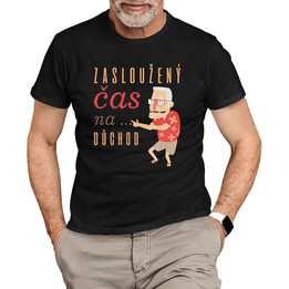 Zasloužený čas na důchod - pánské tričko s potiskem