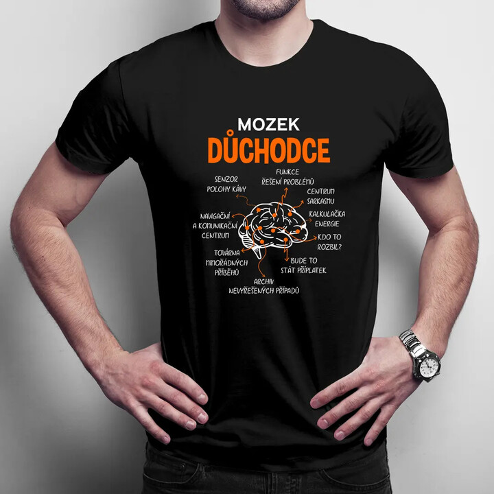 Mozek důchodce - pánské tričko s potiskem