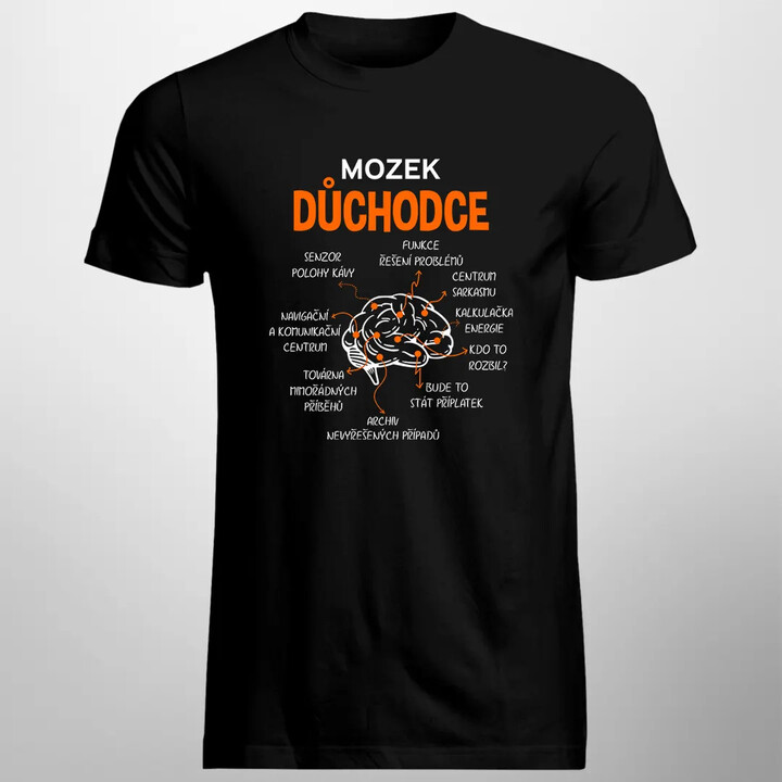 Mozek důchodce - pánské tričko s potiskem