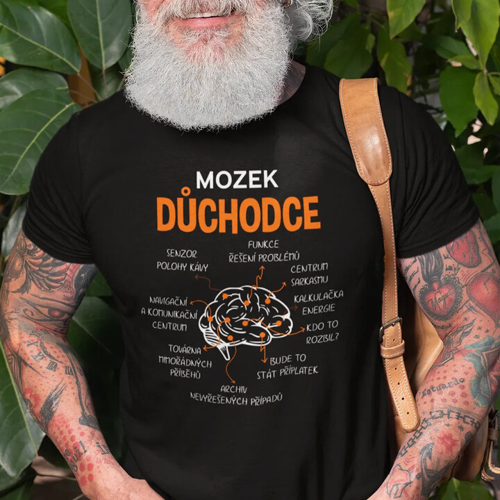 Mozek důchodce - pánské tričko s potiskem