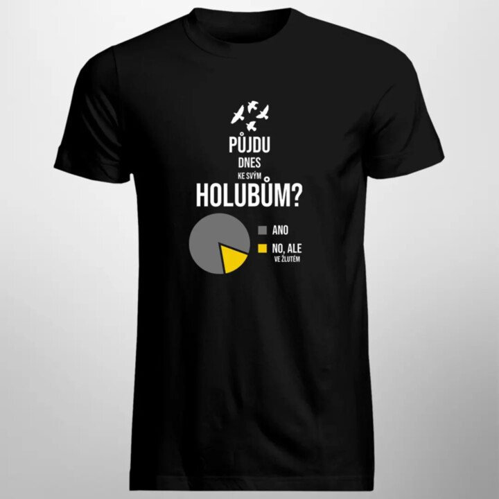 Půjdu dnes ke svým holubům? - pánské tričko s potiskem