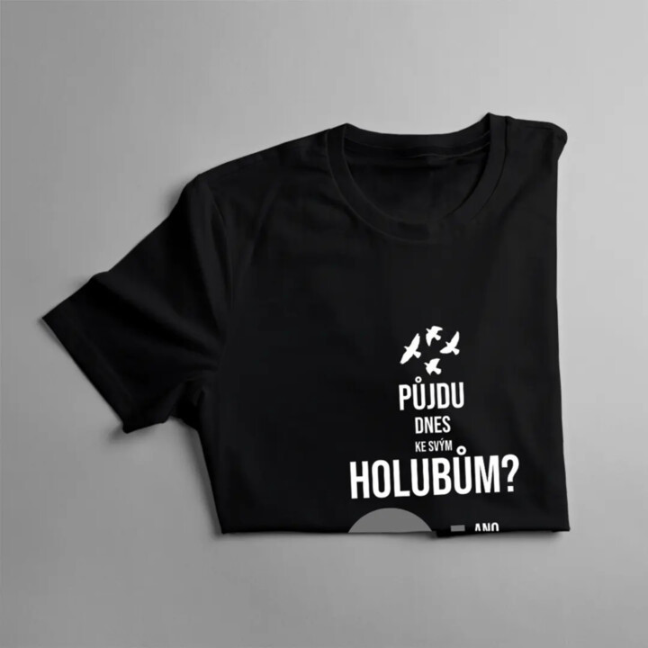 Půjdu dnes ke svým holubům? - pánské tričko s potiskem