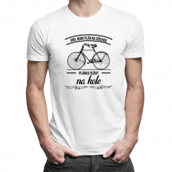 Ano, mám plán na důchod - plánuji jezdit na kole - pánské tričko s potiskem