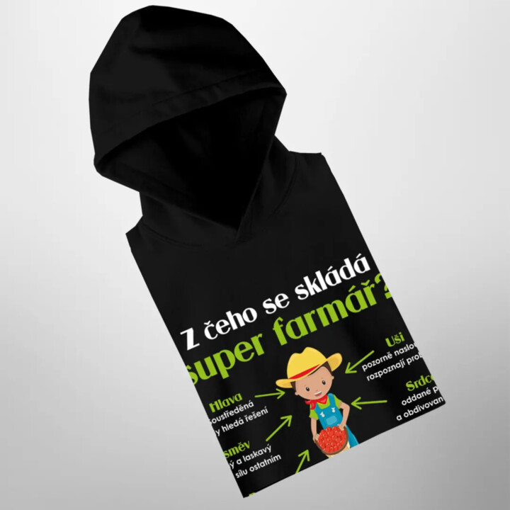 Z čeho se skládá super farmář? - pánská mikina s potiskem