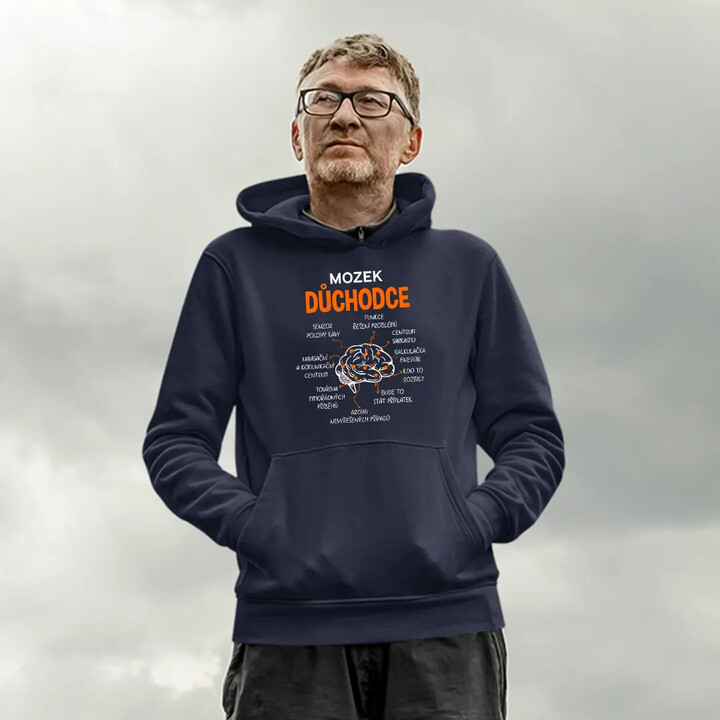 Mozek důchodce - pánská mikina s potiskem